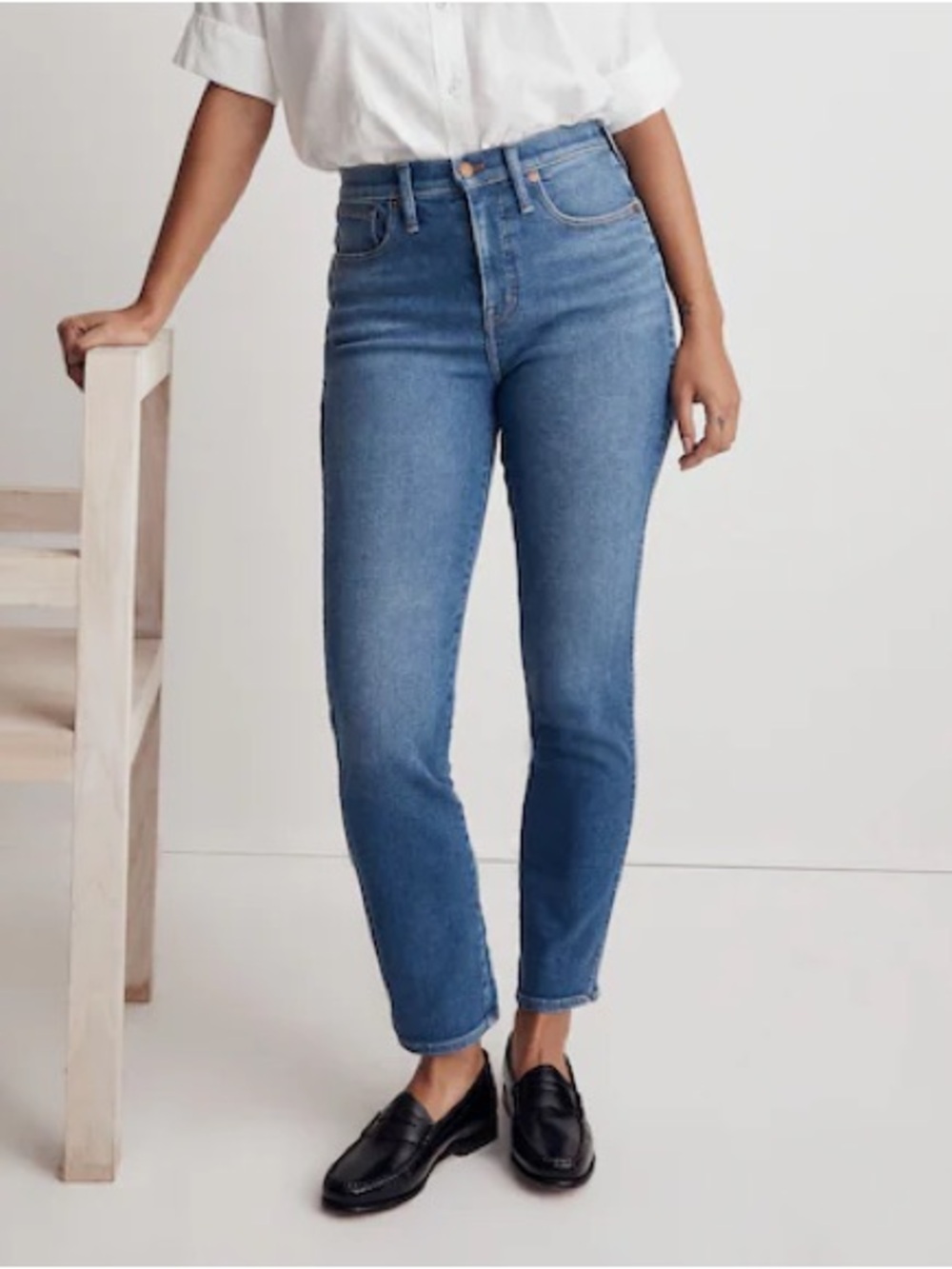 MADEWELL Tall Curvy Stovepipe Jeans in Leaside Wash